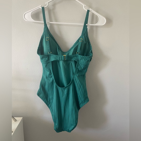 Emerald Green one piece swim bathing suit - Picture 3 of 5
